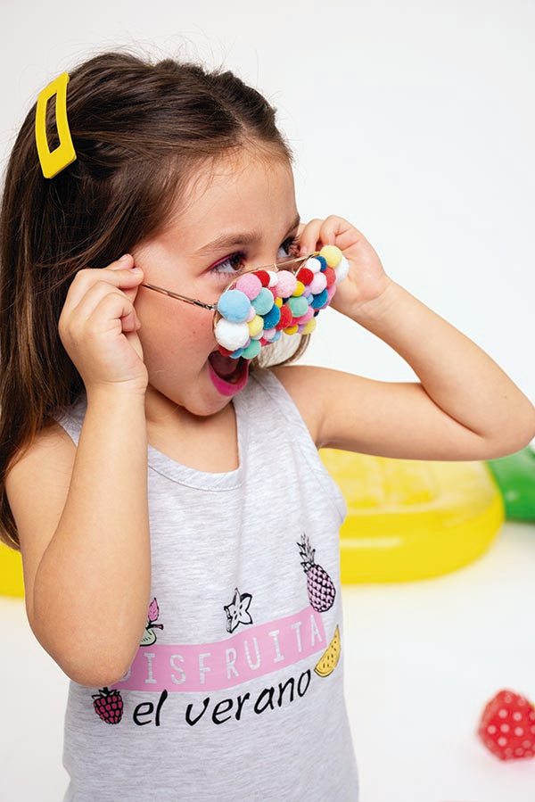 Pigiama per bambini con bretelle in cotone Frutta | MUYDEMI