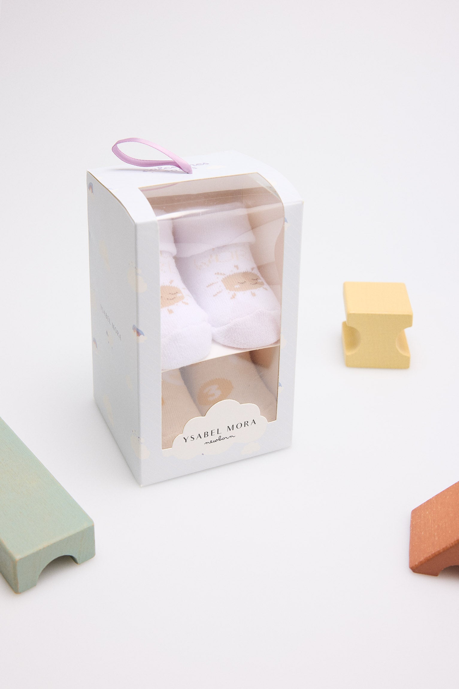 Confezione da 4 calzini termici per neonati Hello World