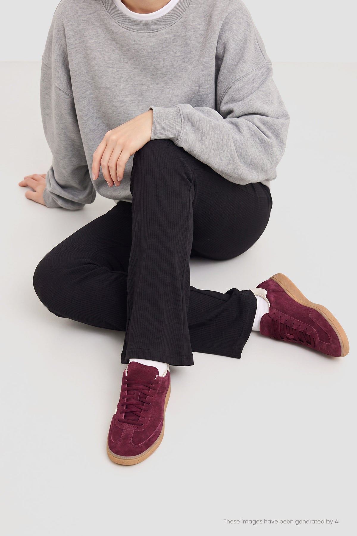 ultra termico Leggings acampanados efecto pana negros
