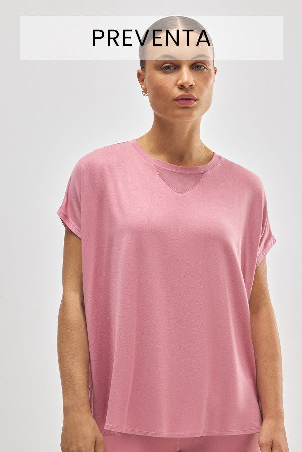 PREVENDITA Maglietta sportiva rosa a maniche corte