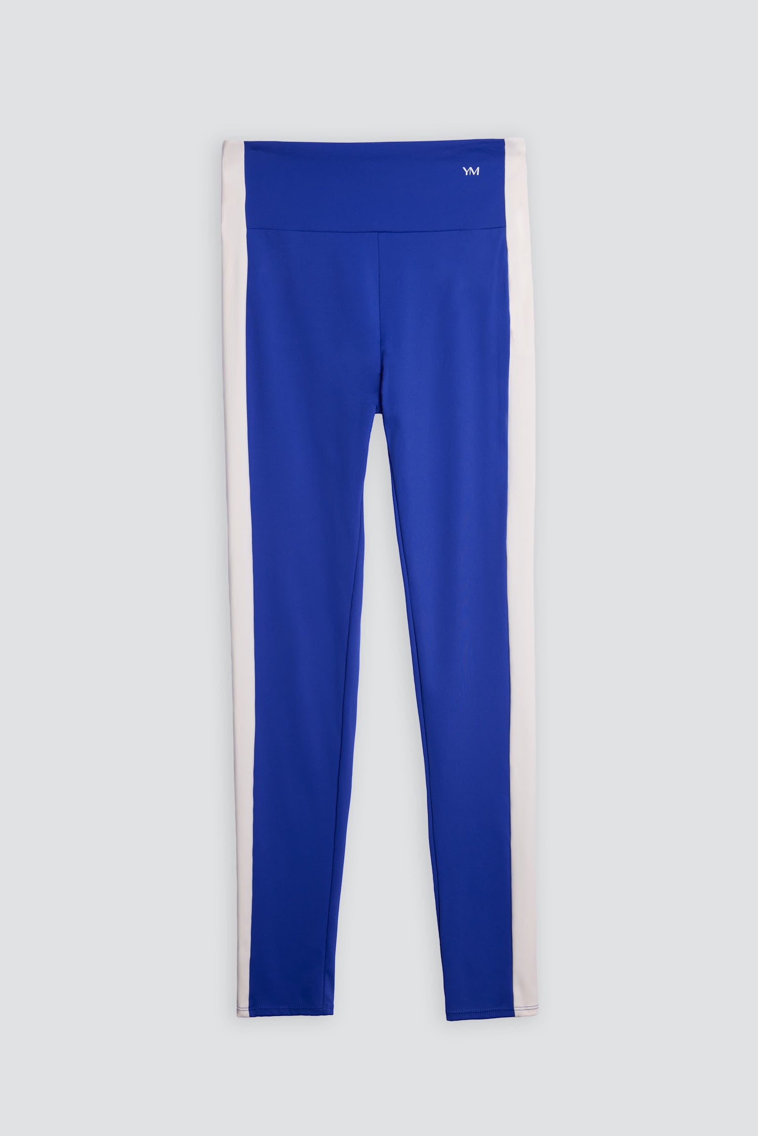 PREVENTA Leggings deportivos largos efecto push-up azul con franja en contraste - Ysabel Mora