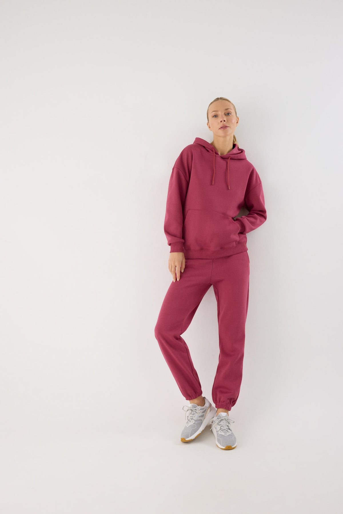 chándal deportivo mujer Slowloom en rosa nocturne rose look completo para deporte comodidad tejido cálido family match