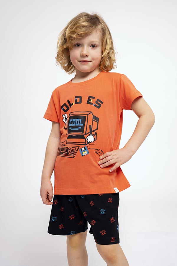 Pigiama corto per bambini in cotone Old is Cool | MUYDEMI