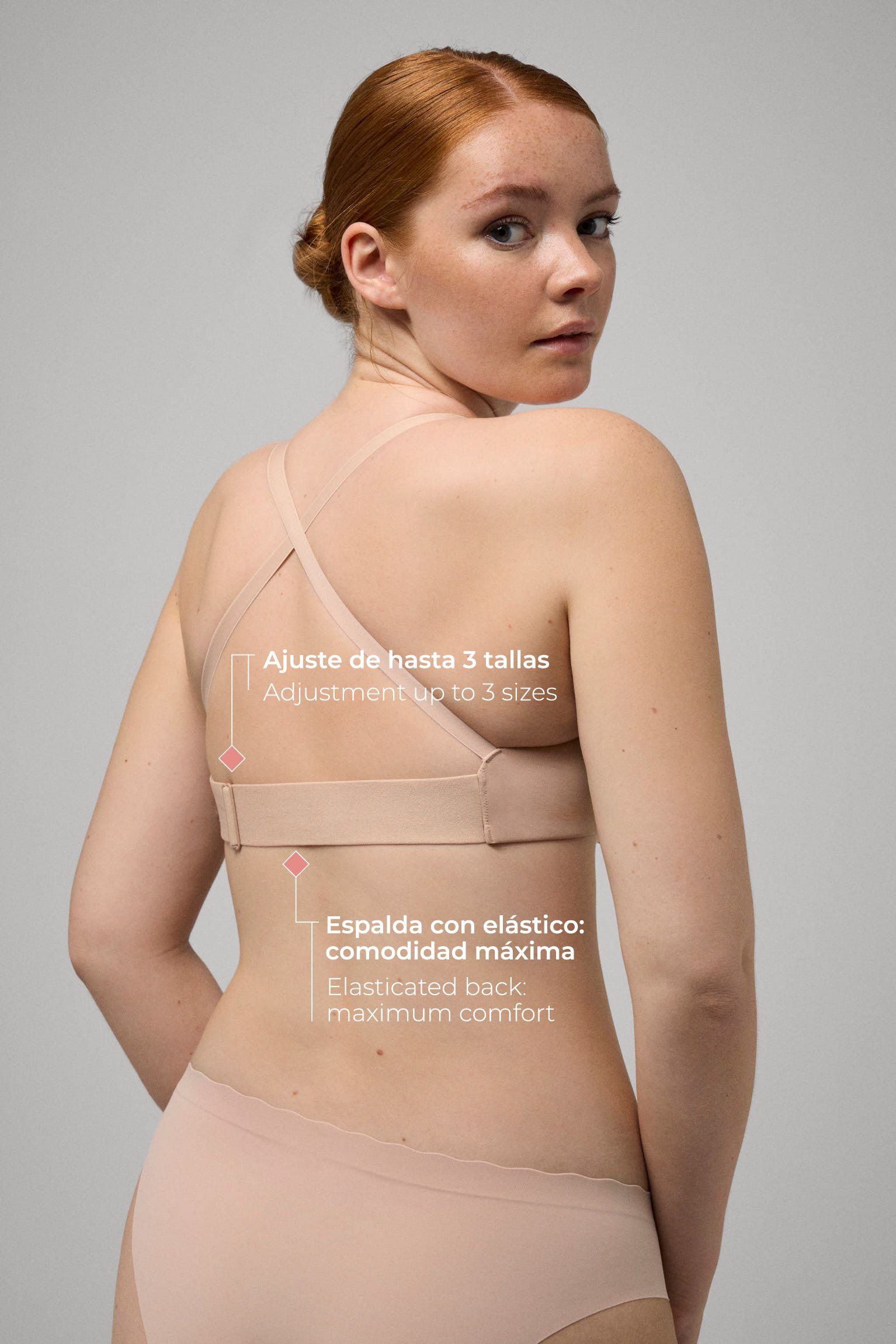 Reggiseno nudo di taglia regolabile