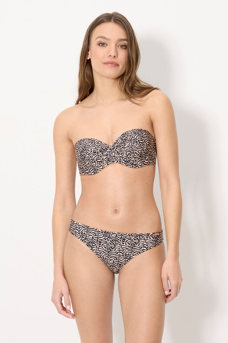 Braga bikini estampada con brillo - Ysabel Mora