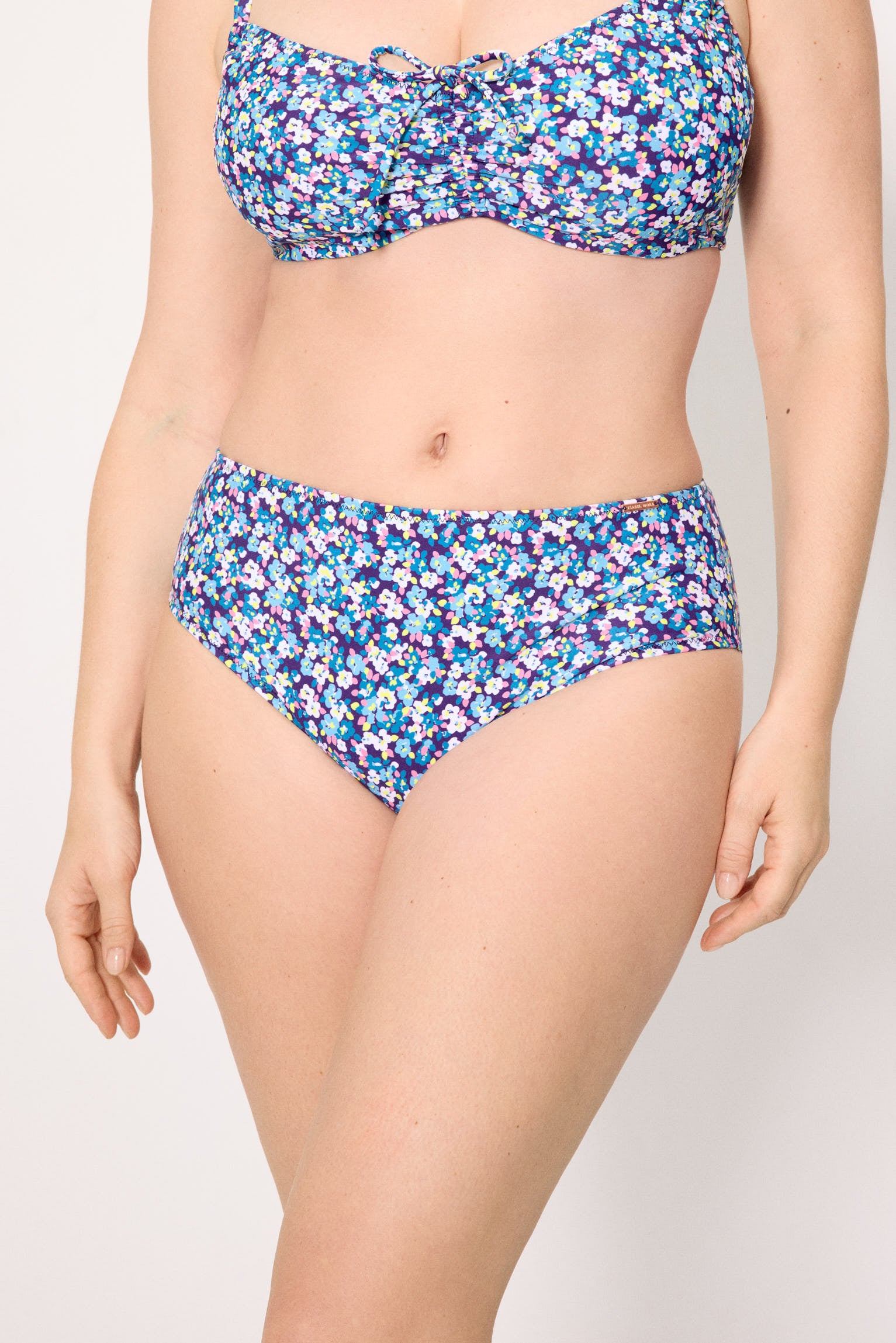 slip bikini snellente Liberty blu a vita alta