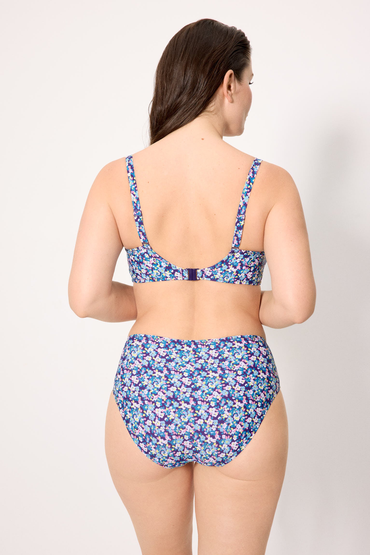 slip bikini snellente Liberty blu a vita alta
