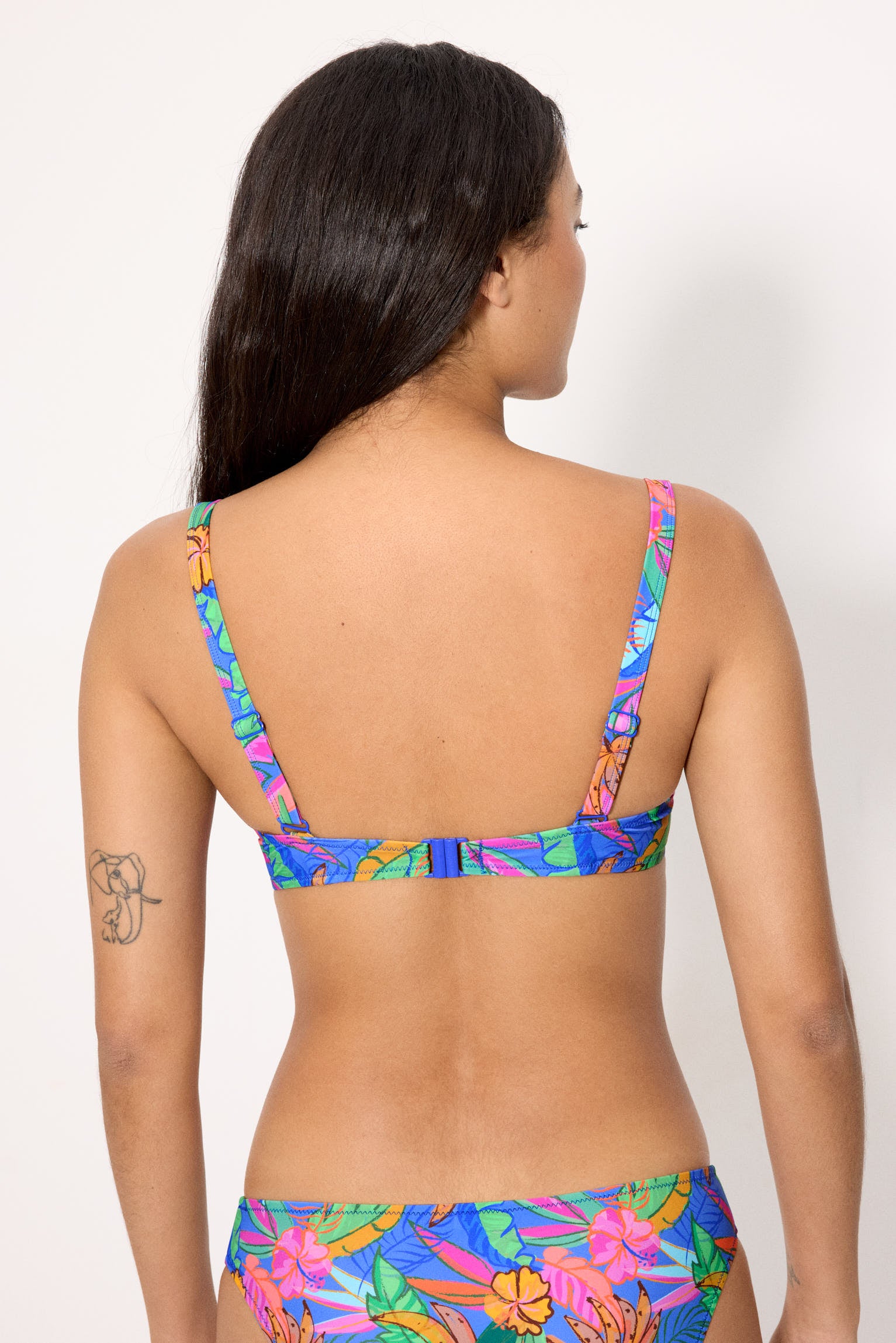 Top bikini estampado tropical copa B - Ysabel Mora