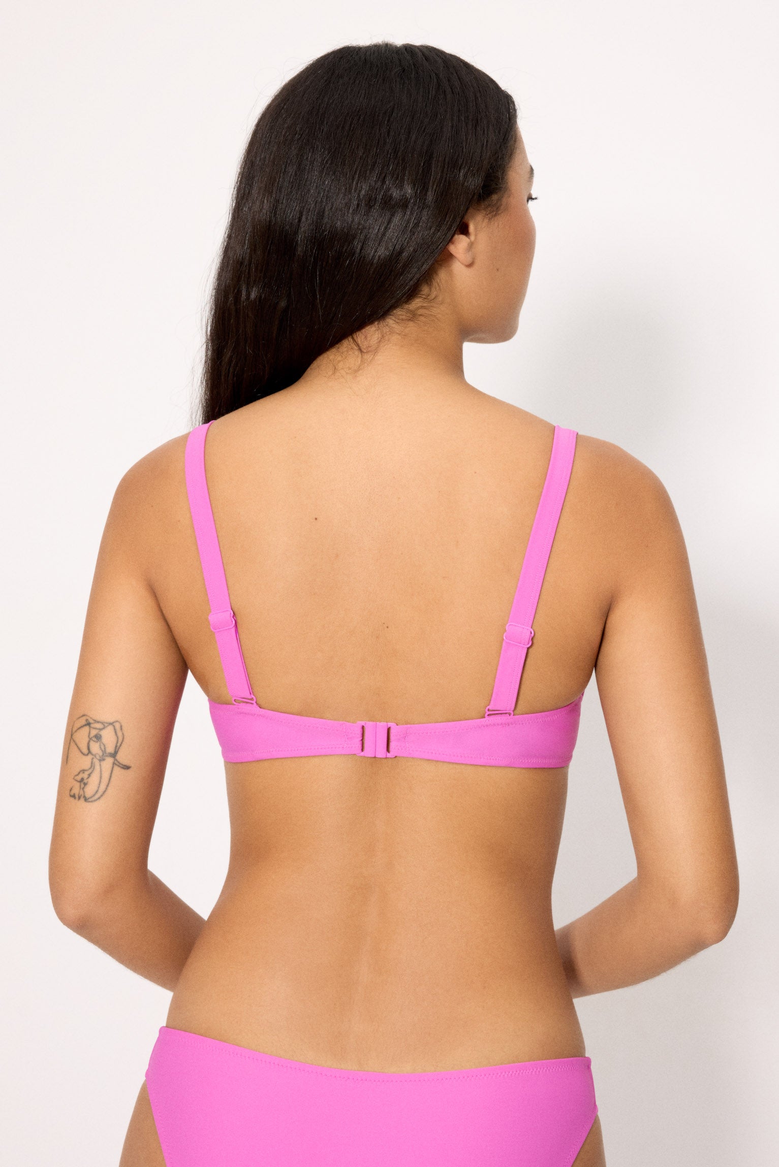 Reggiseno bikini rosa con ferretto, coppa B