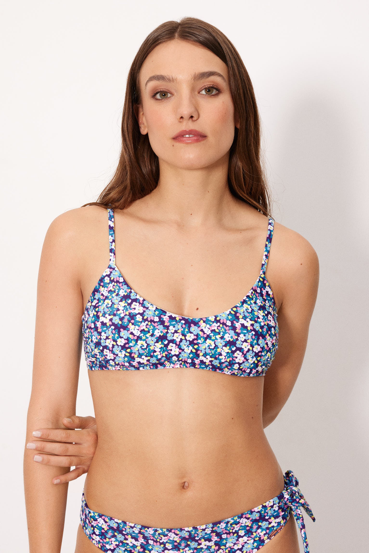 top bikini triangolo Liberty blu, coppa B