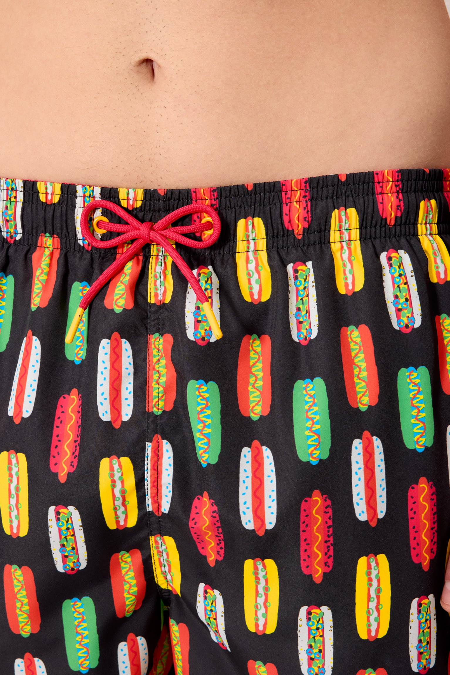 Costume da bagno Sockarrats di medie dimensioni con stampa hot dog multicolore