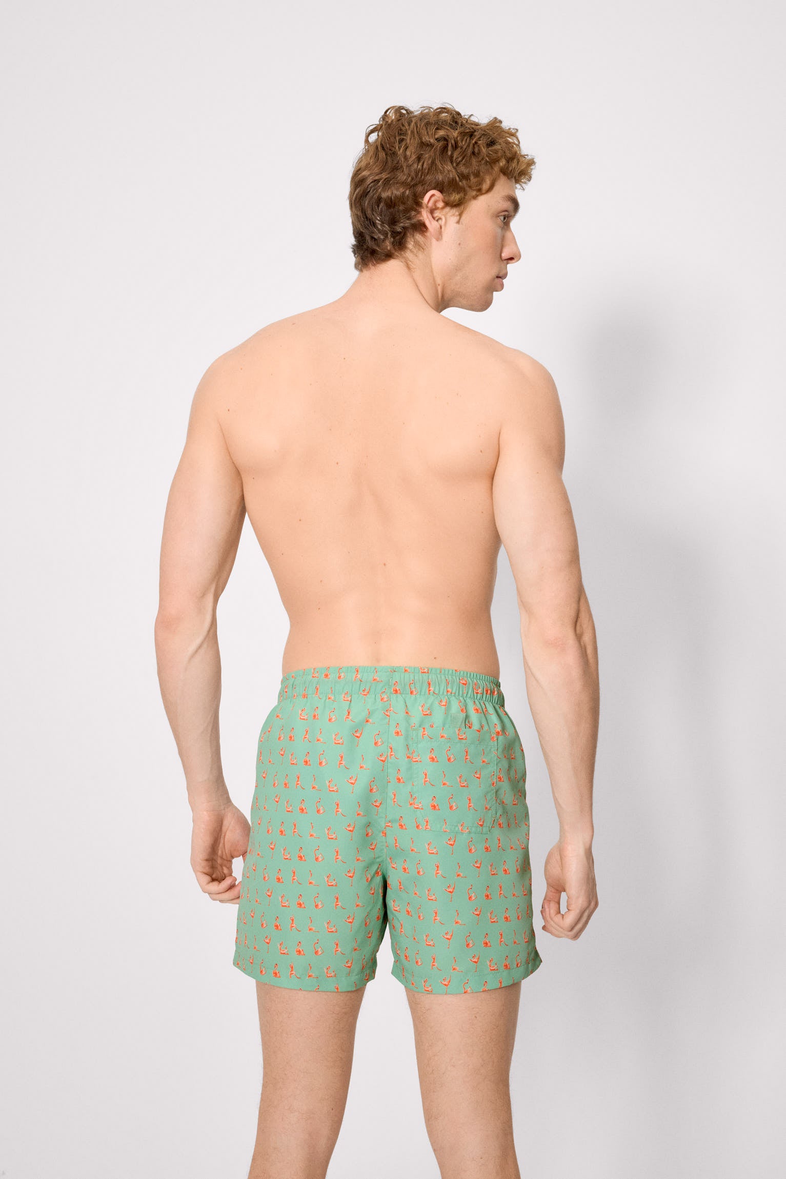 Bañador medio estampado flamencos - Ysabel Mora