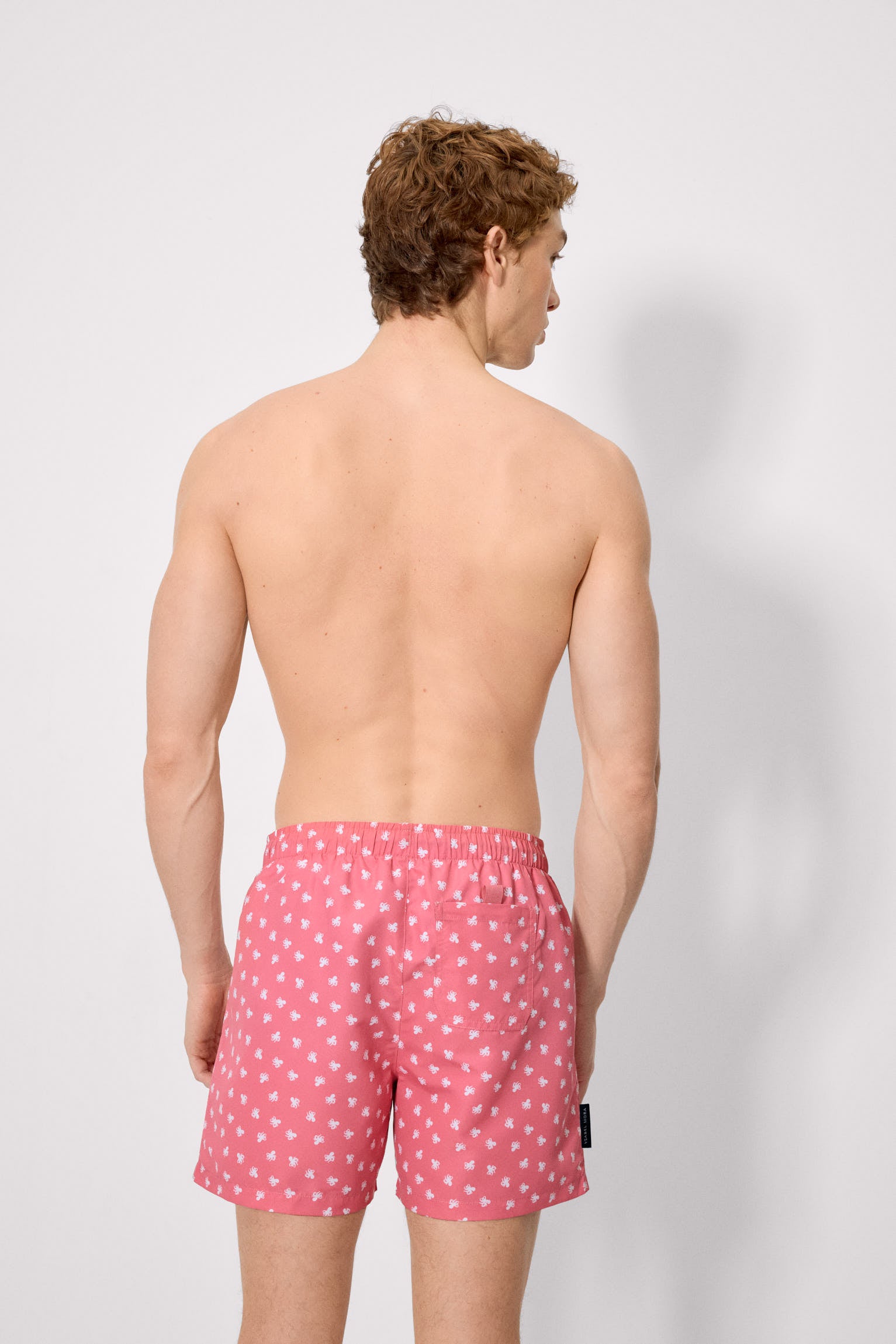 Costume da bagno intero con stampa polpo rosa