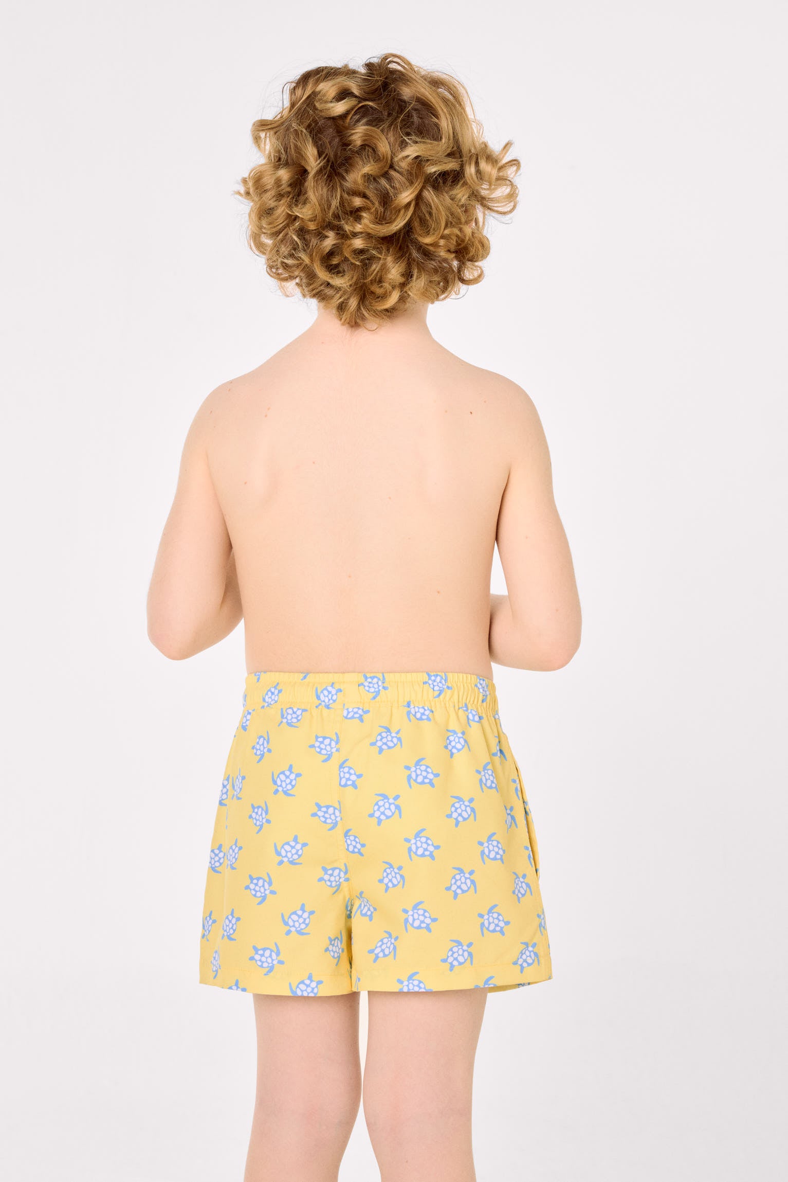 Bañador niño corto estampado tortugas amarillo - Ysabel Mora