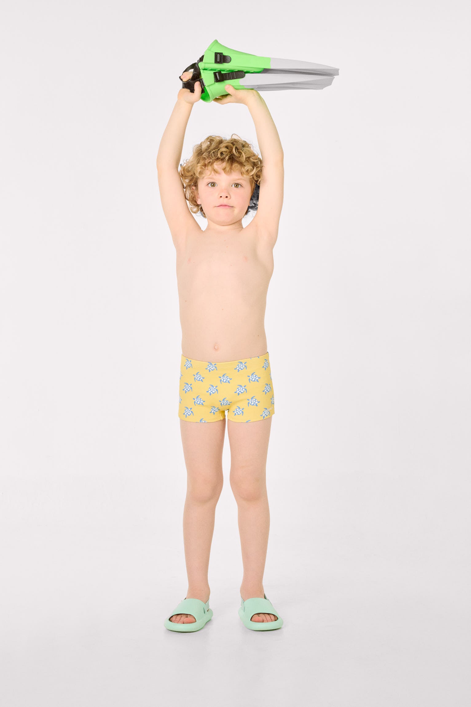 Costume da bagno boxer da bambino con stampa tartaruga