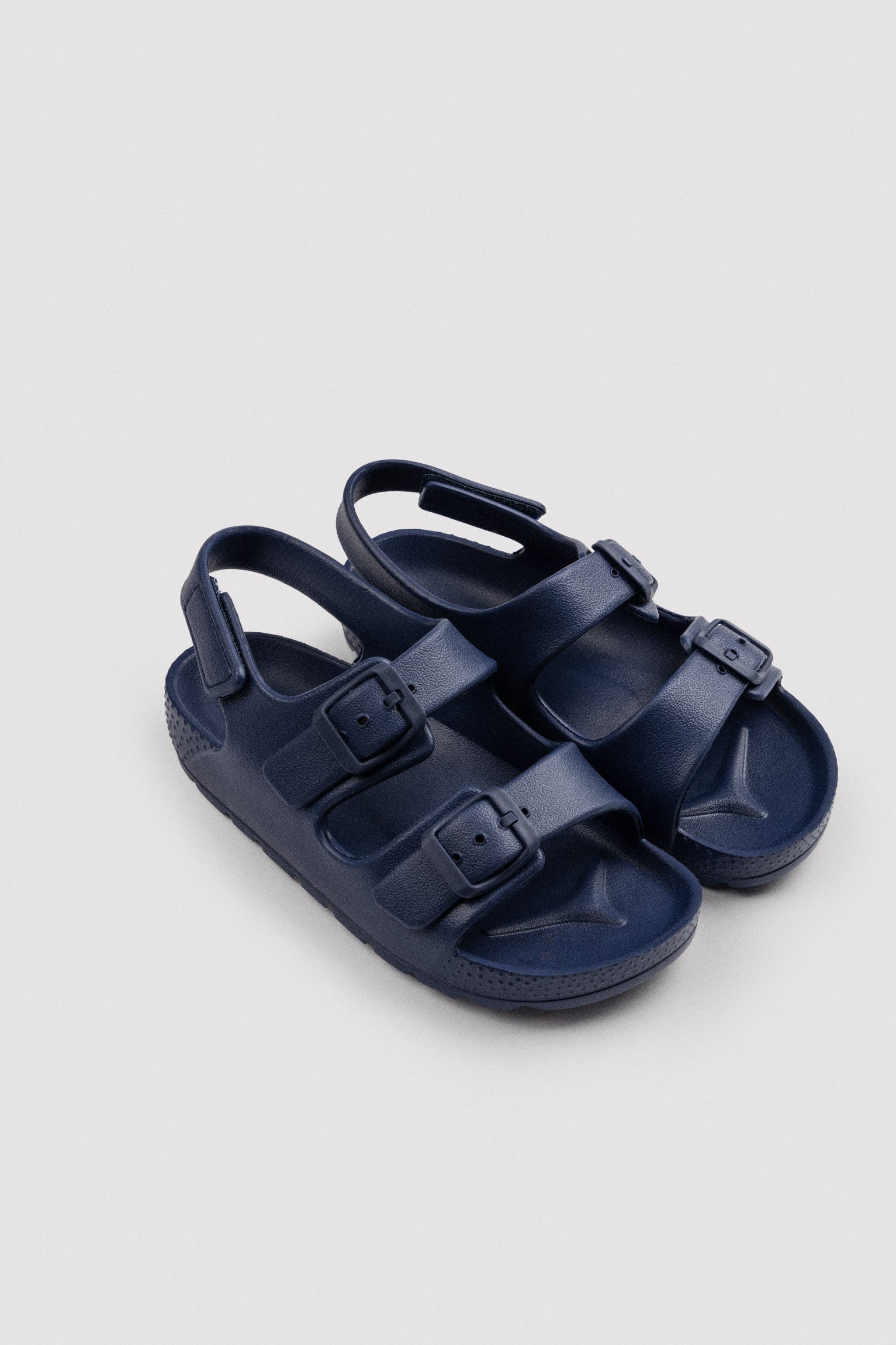 Infradito per bambini con fibbie regolabili e velcro blu navy