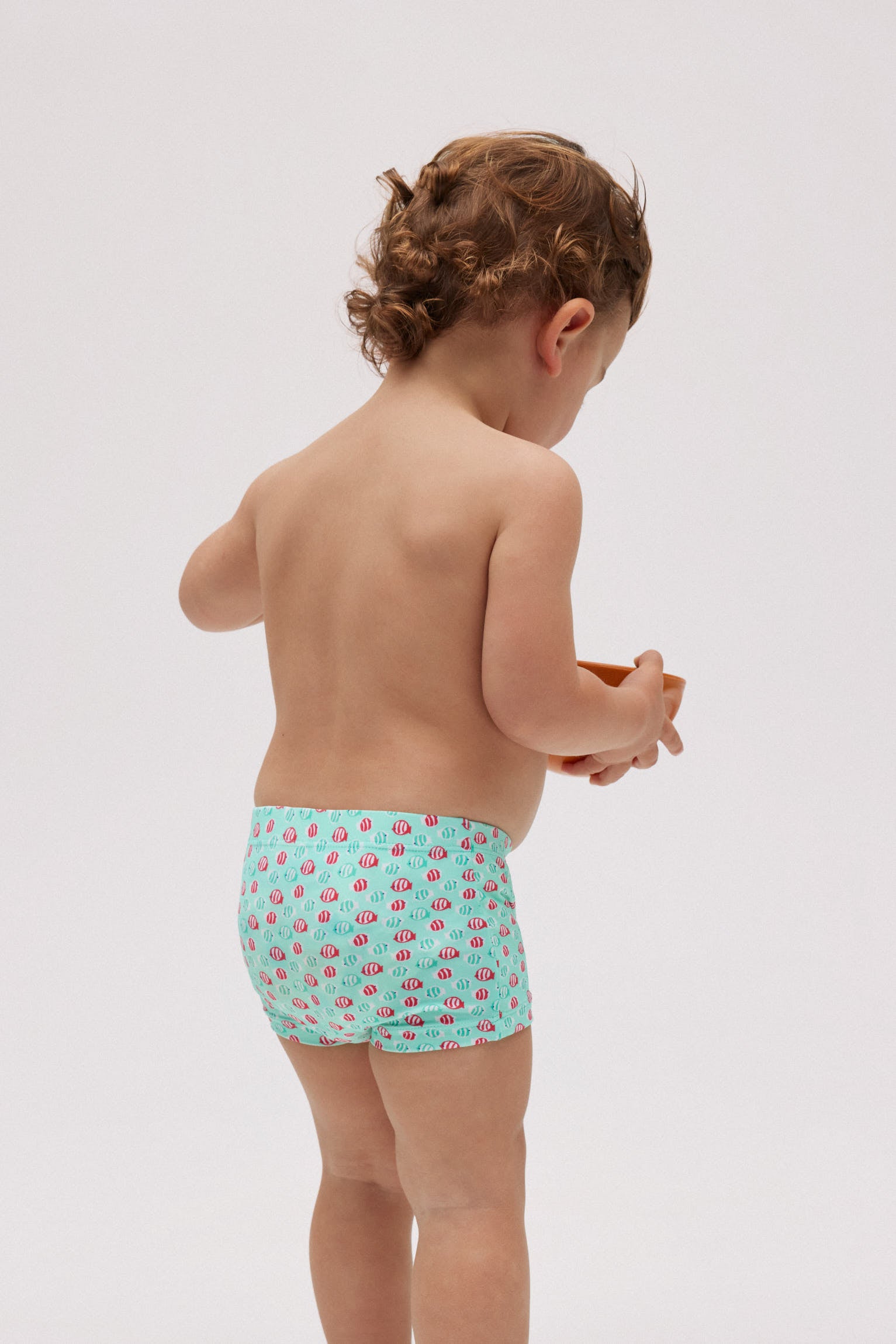 Costume boxer da neonato con stampa pesci