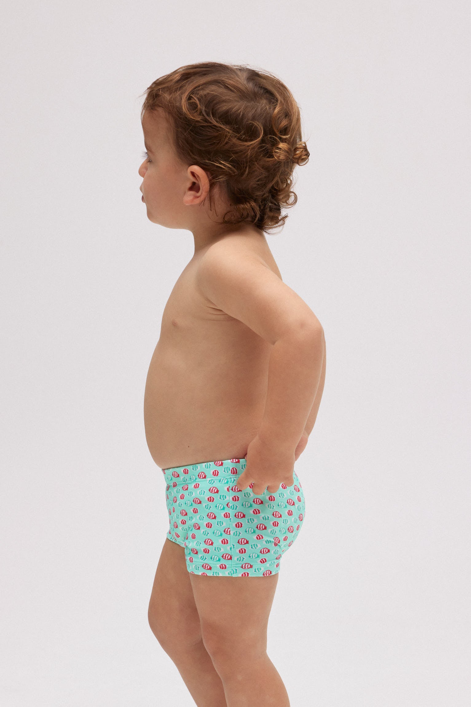 Costume boxer da neonato con stampa pesci