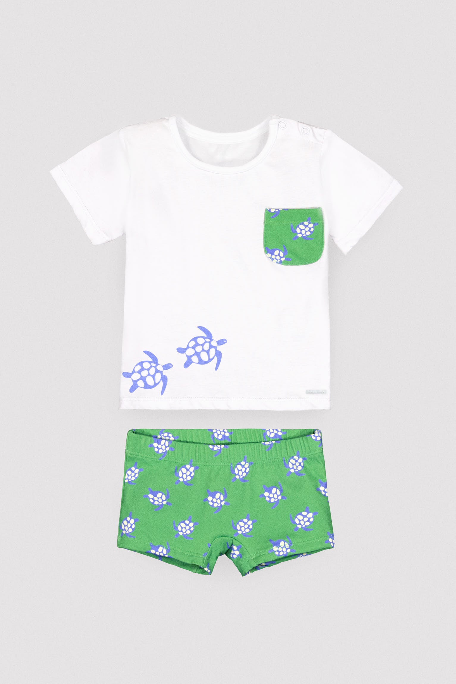 Set di t-shirt e boxer con stampa di tartaruga
