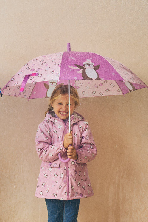 Paraguas bambina estampado pingüinos