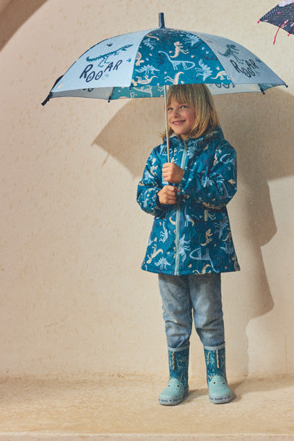 Chubasquero bambino forro polar estampado dinosaurios