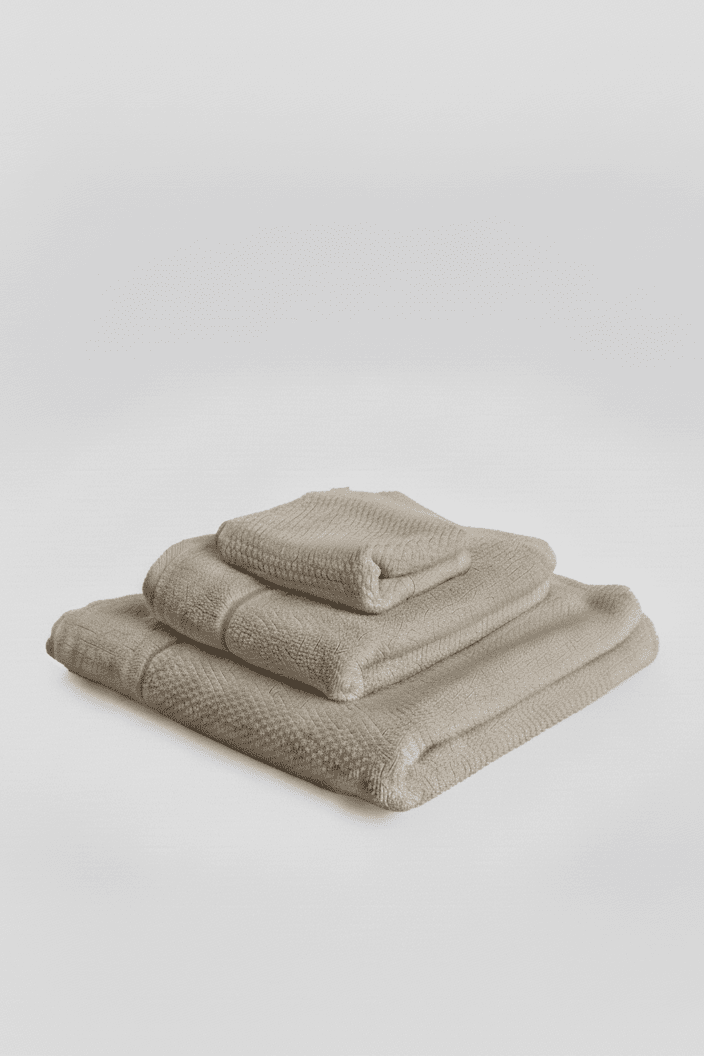 Set di 3 asciugamani beige | MUYDEMI