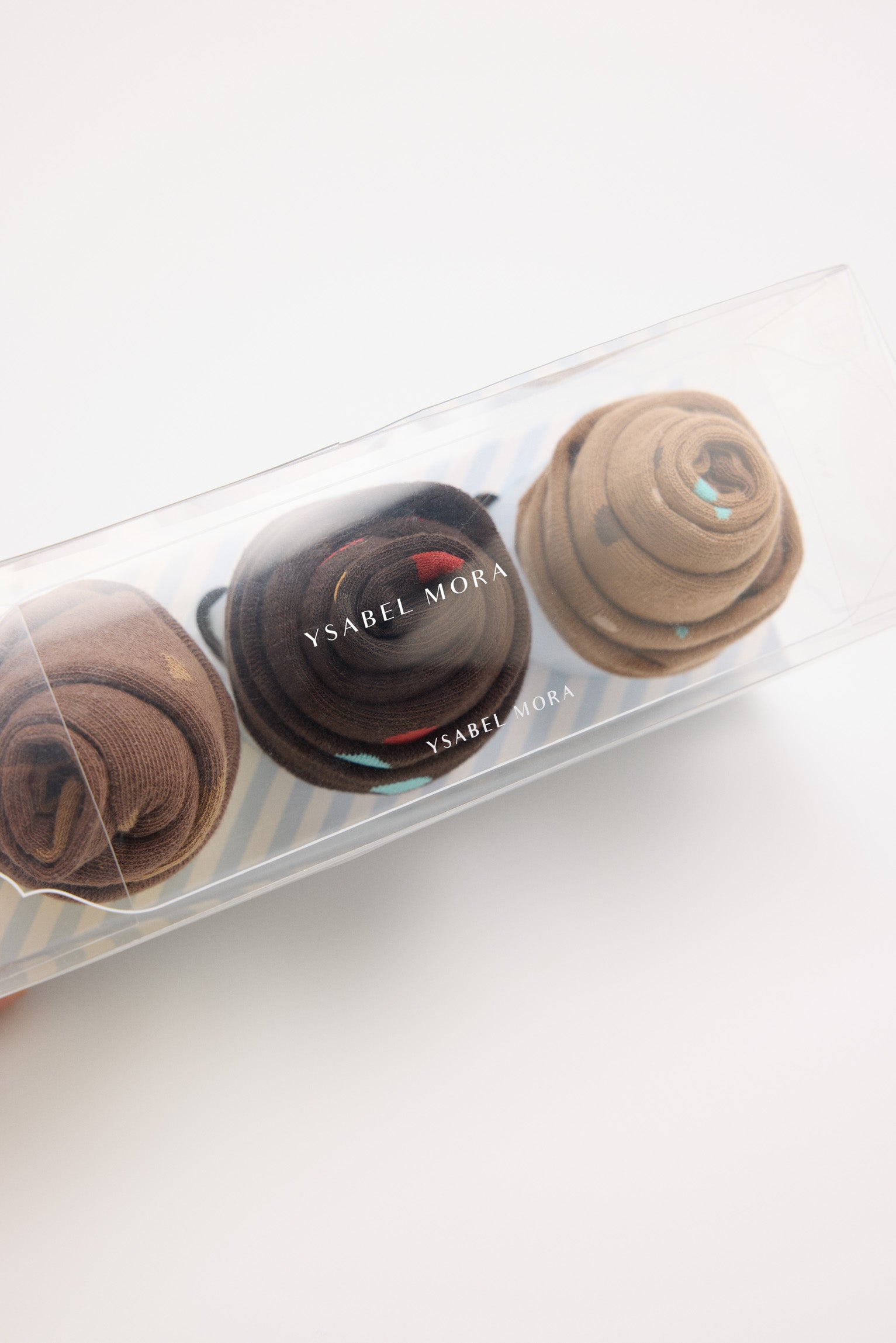 Confezione regalo di 3 calzini a forma di muffin al cioccolato