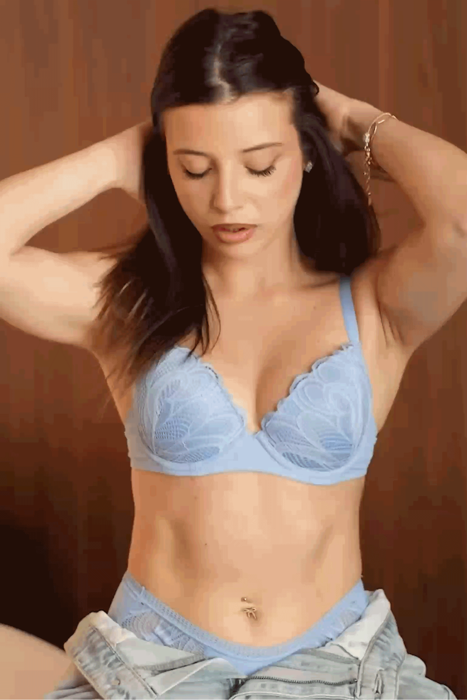 Completo push-up in pizzo blu @nicole_micolii