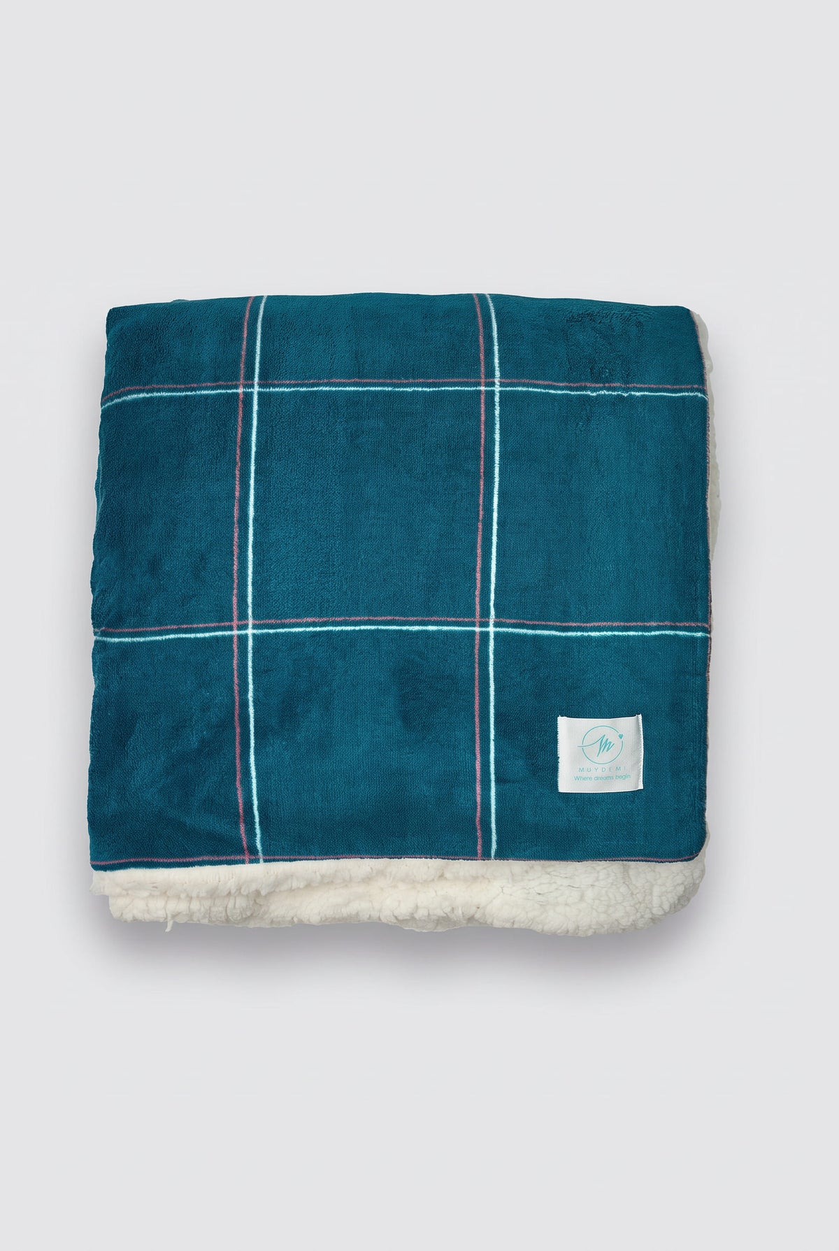 Coperta in sherpa a quadri