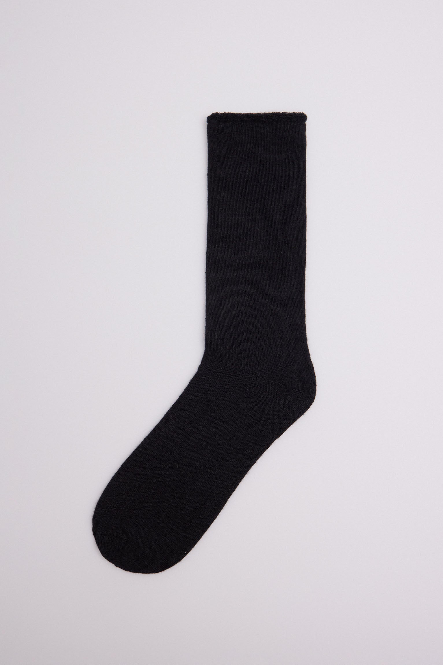 12732 2 calcetin mujer termico sin puño - Negro