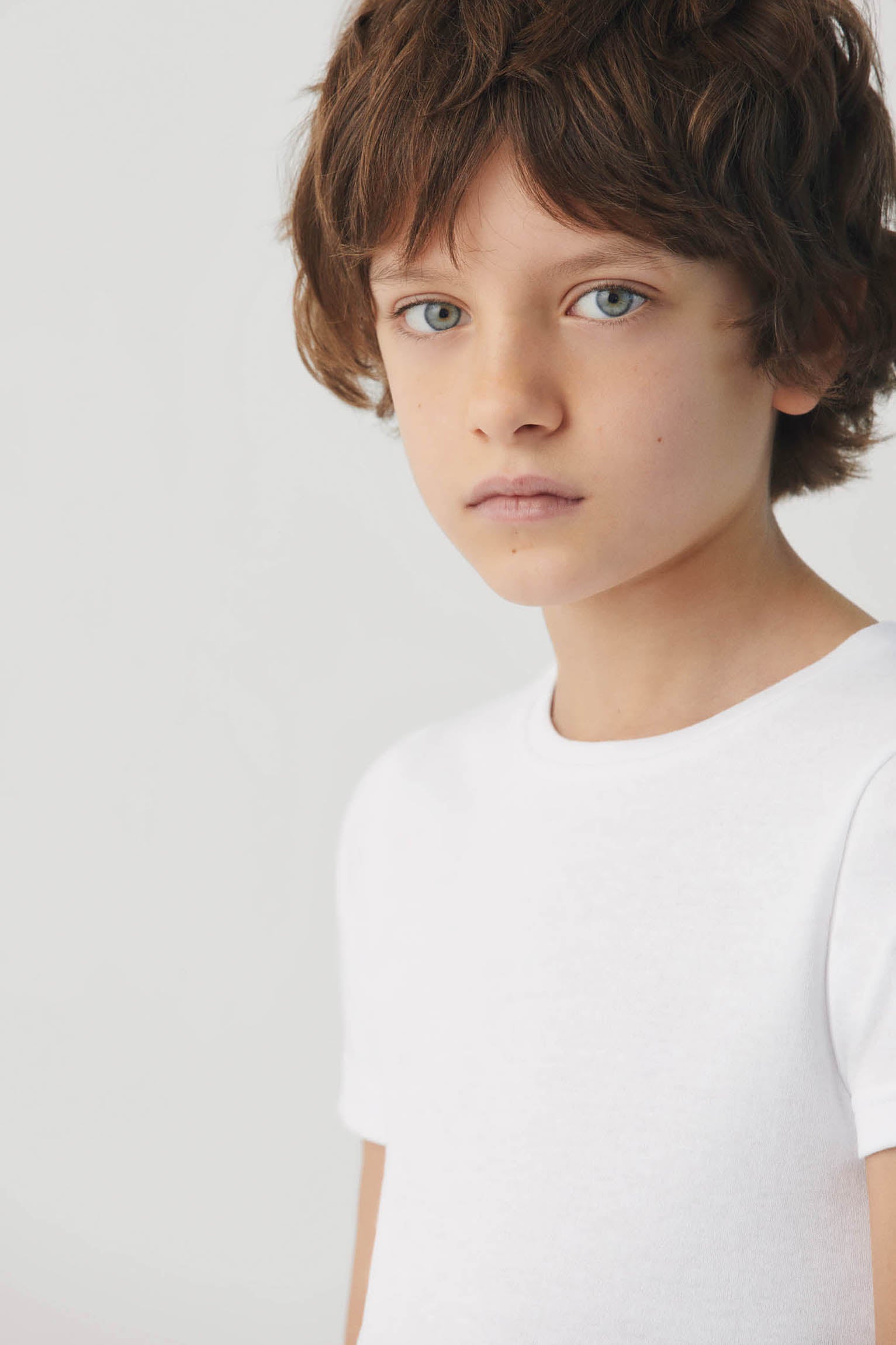 18305 3 camiseta interior infantil manga corta - Blanco