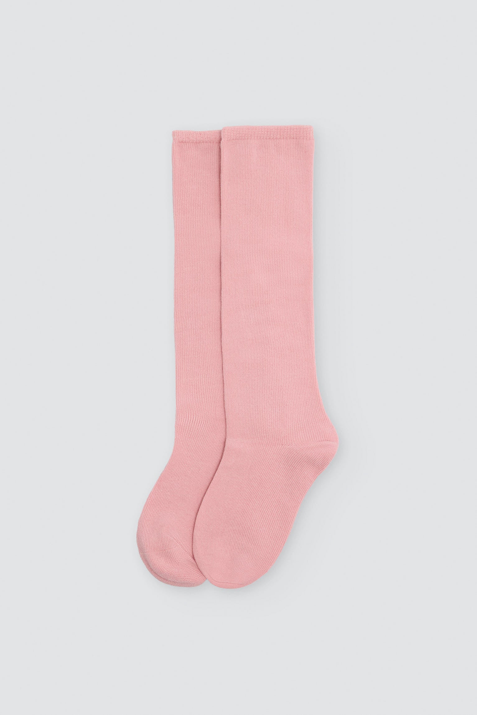 Calcetín bambino básico largo rosa palo