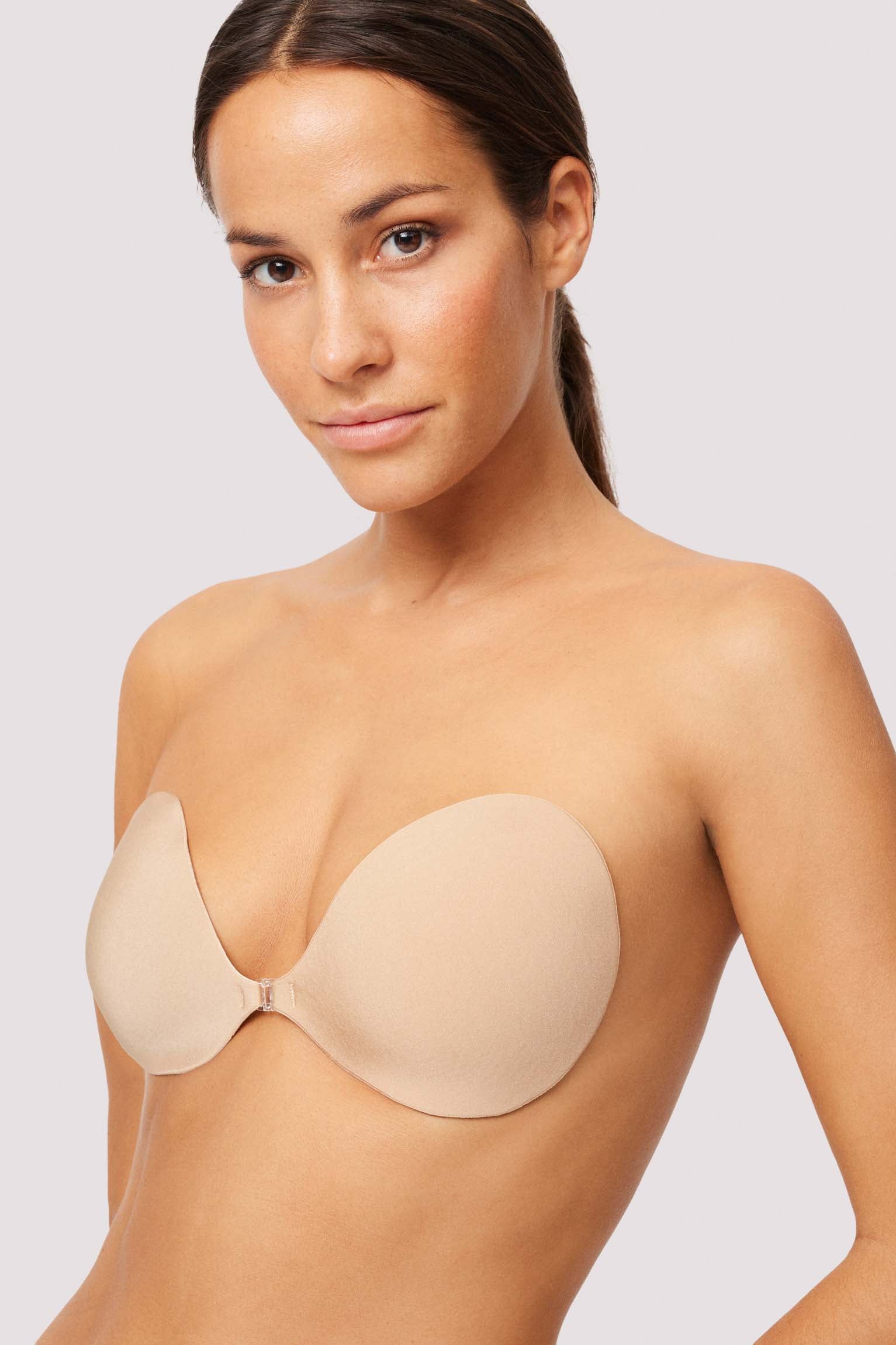 Woobillybra Reggiseno A Coppa Profonda Push Up Taglie Forti, Fascia Larga, Copertura Totale, Nasconde Grasso Schiena, Colore Nude, Taglia 48C