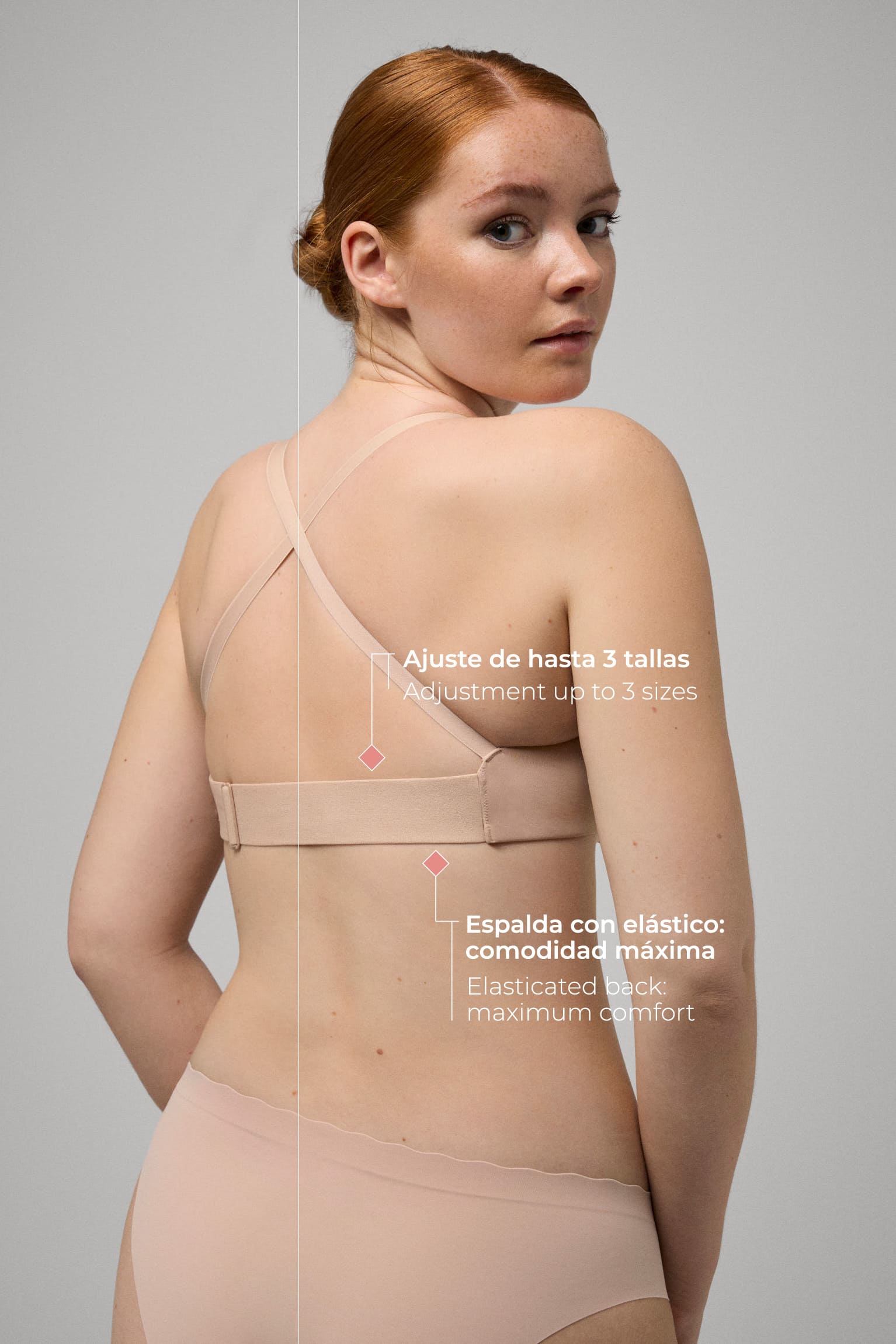 Reggiseno nudo di taglia regolabile