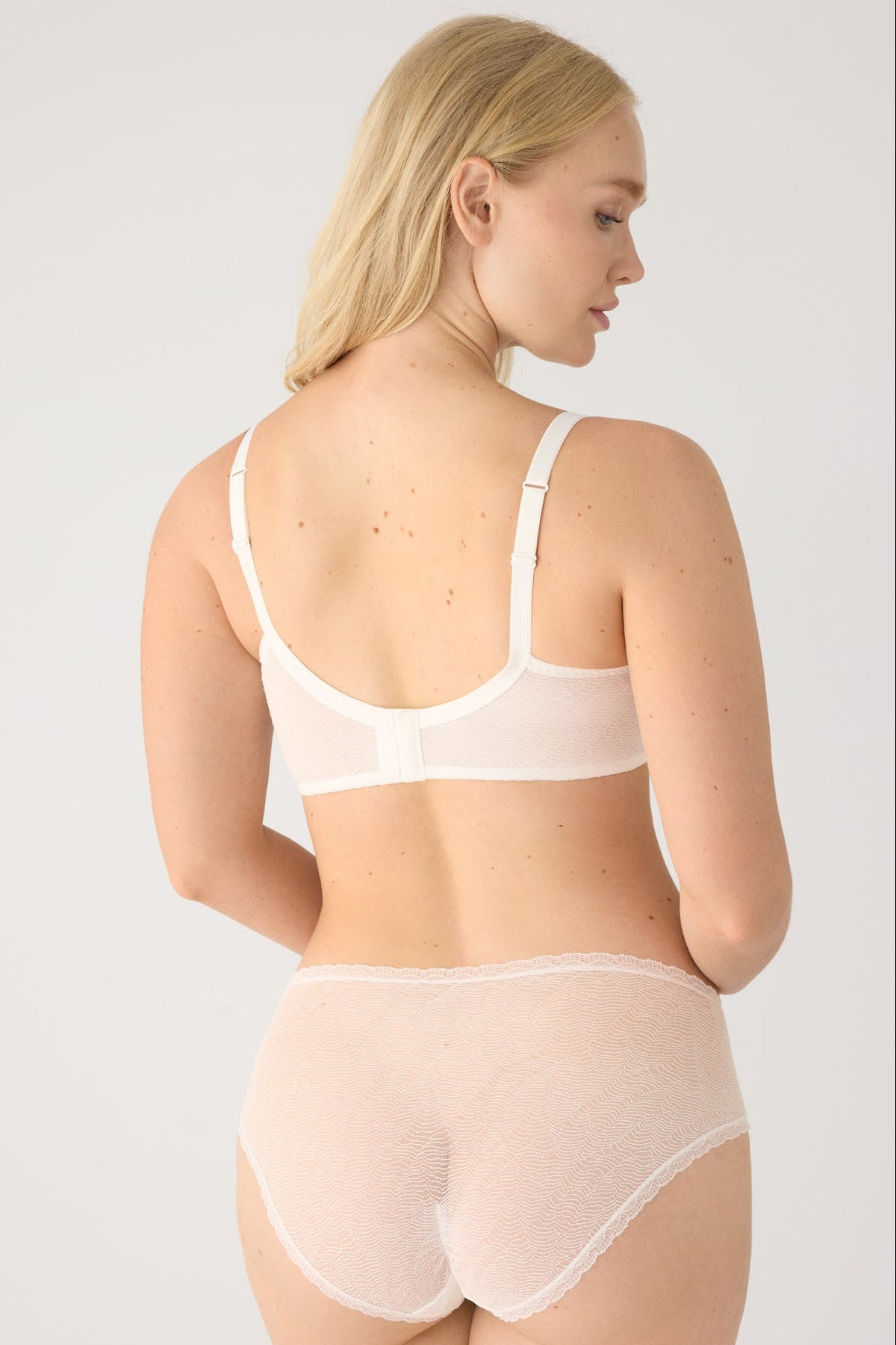 Reggiseno capacidad con ferretto imbottito sottoseno texture avorio