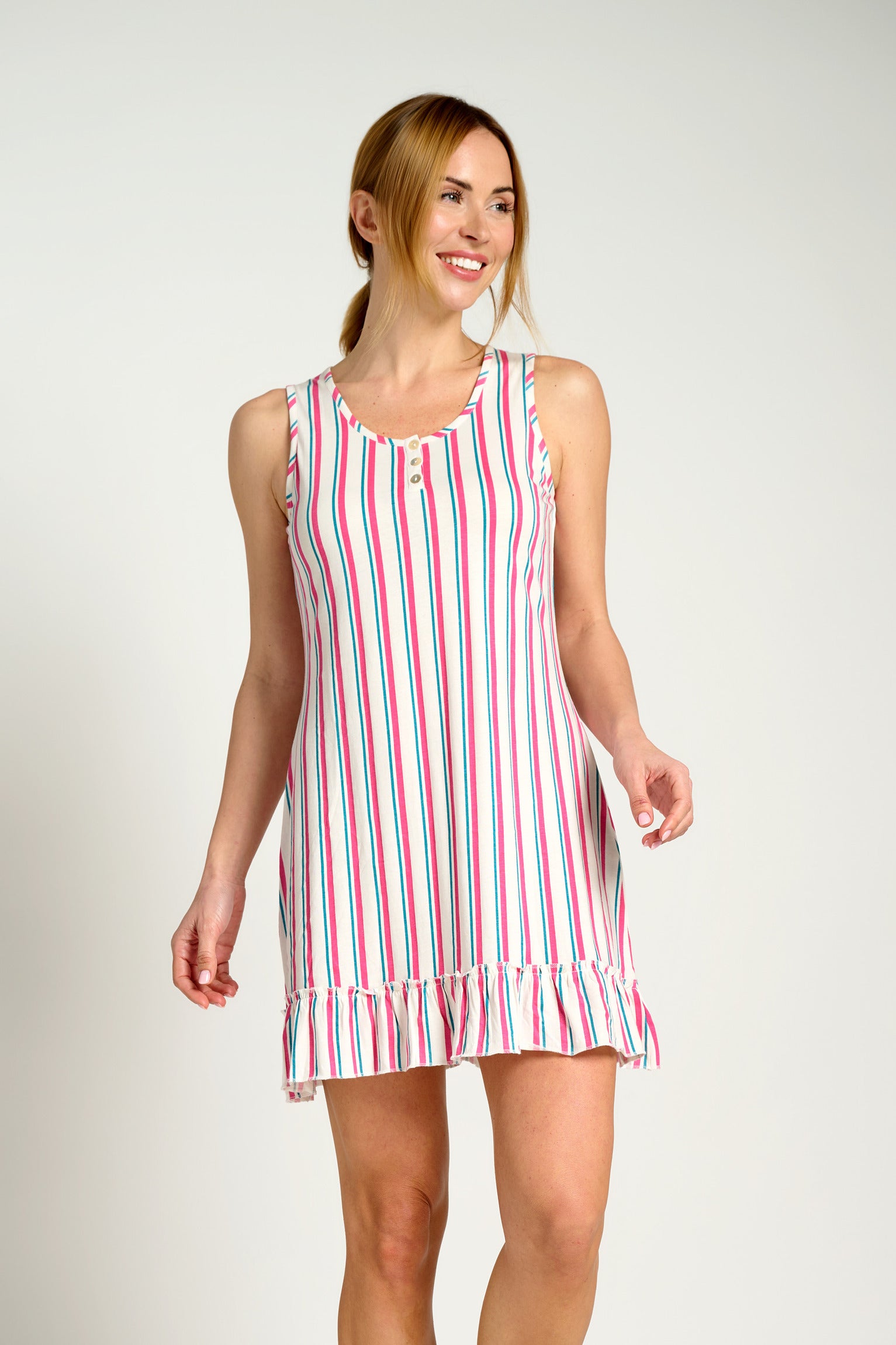 Camisón tirantes algodón rayas | MUYDEMI - Ysabel Mora