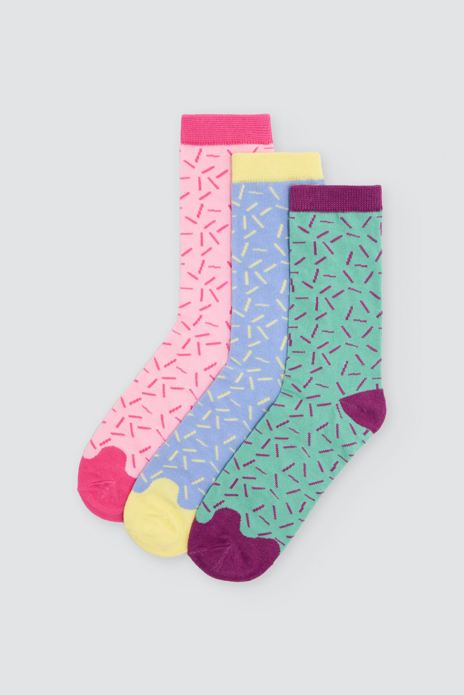 Confezione regalo da 3 calzini donut multicolore