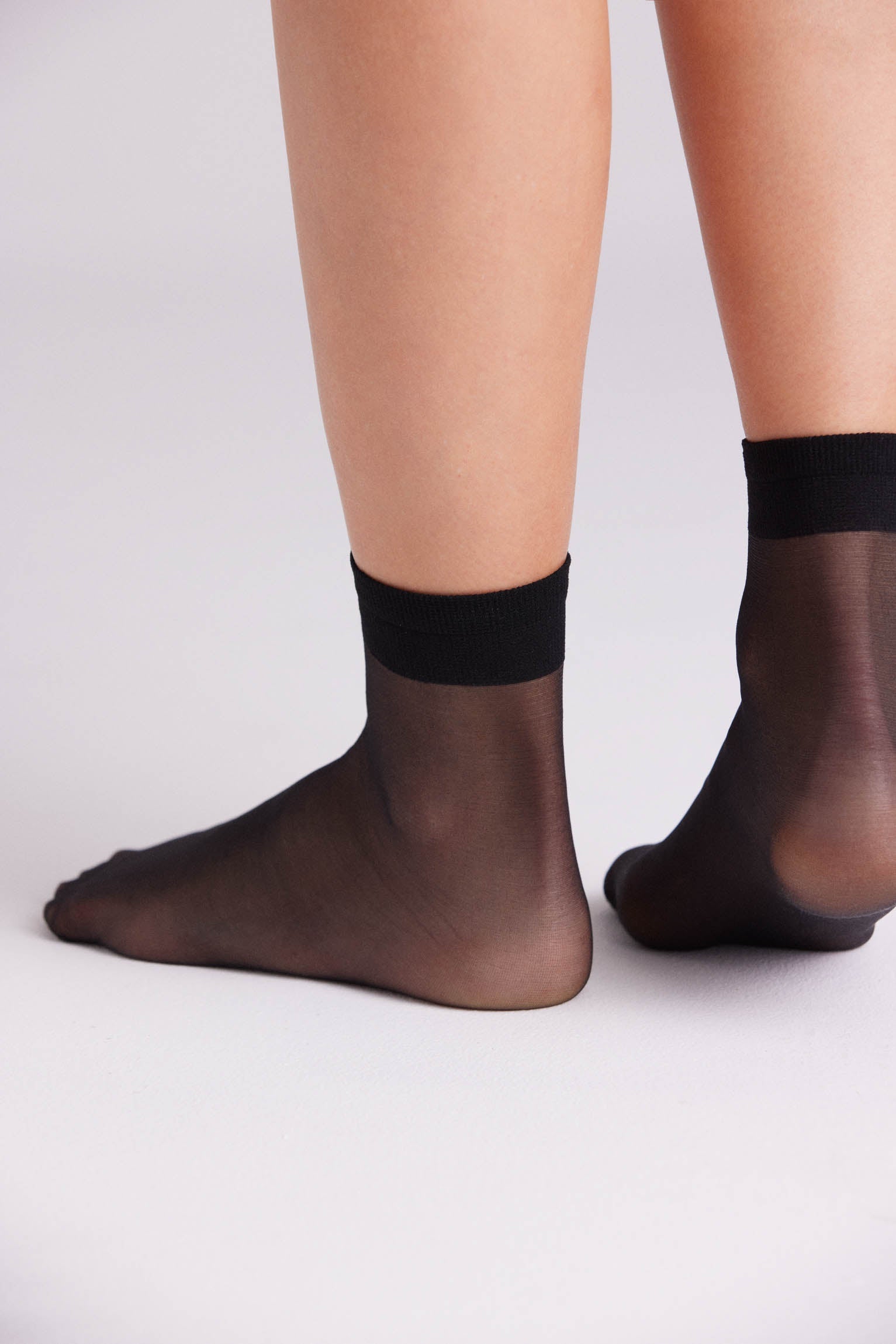 15154 2 medias tobilleras 15 den - Negro