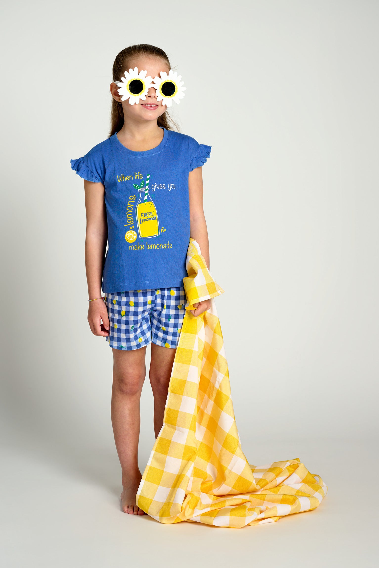 Pijama infantil manga corta algodón Lemonade | MUYDEMI - Ysabel Mora