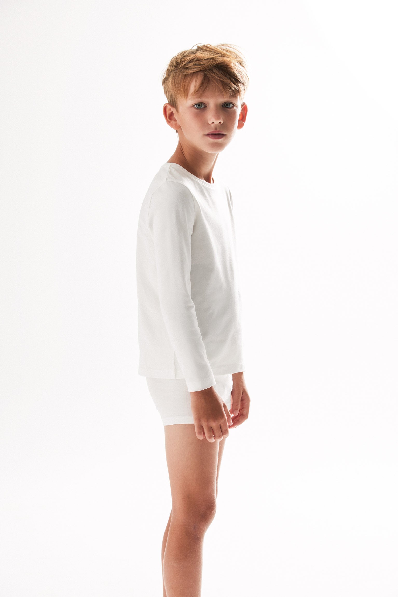Confezione da 2 boxer da ragazzo in cotone bianco