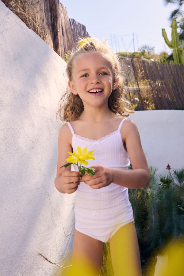 PREVENDITA Completo intimo per bambini: maglietta bianca e slip