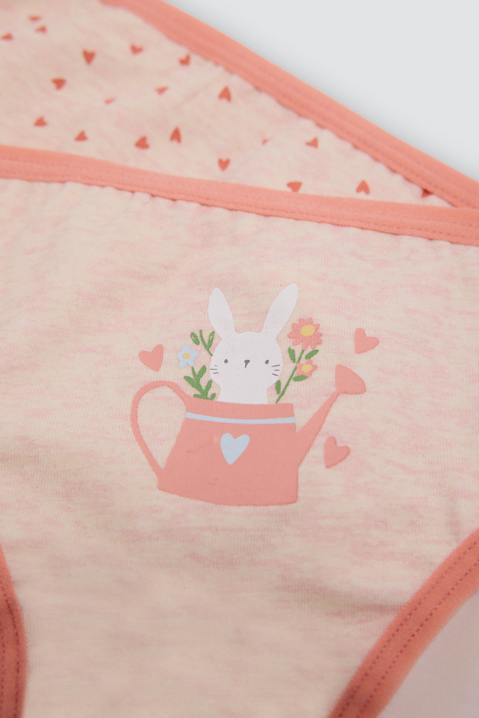 Pack de 2 braguitas de niña algodón estampado corazones y conejo - Ysabel Mora