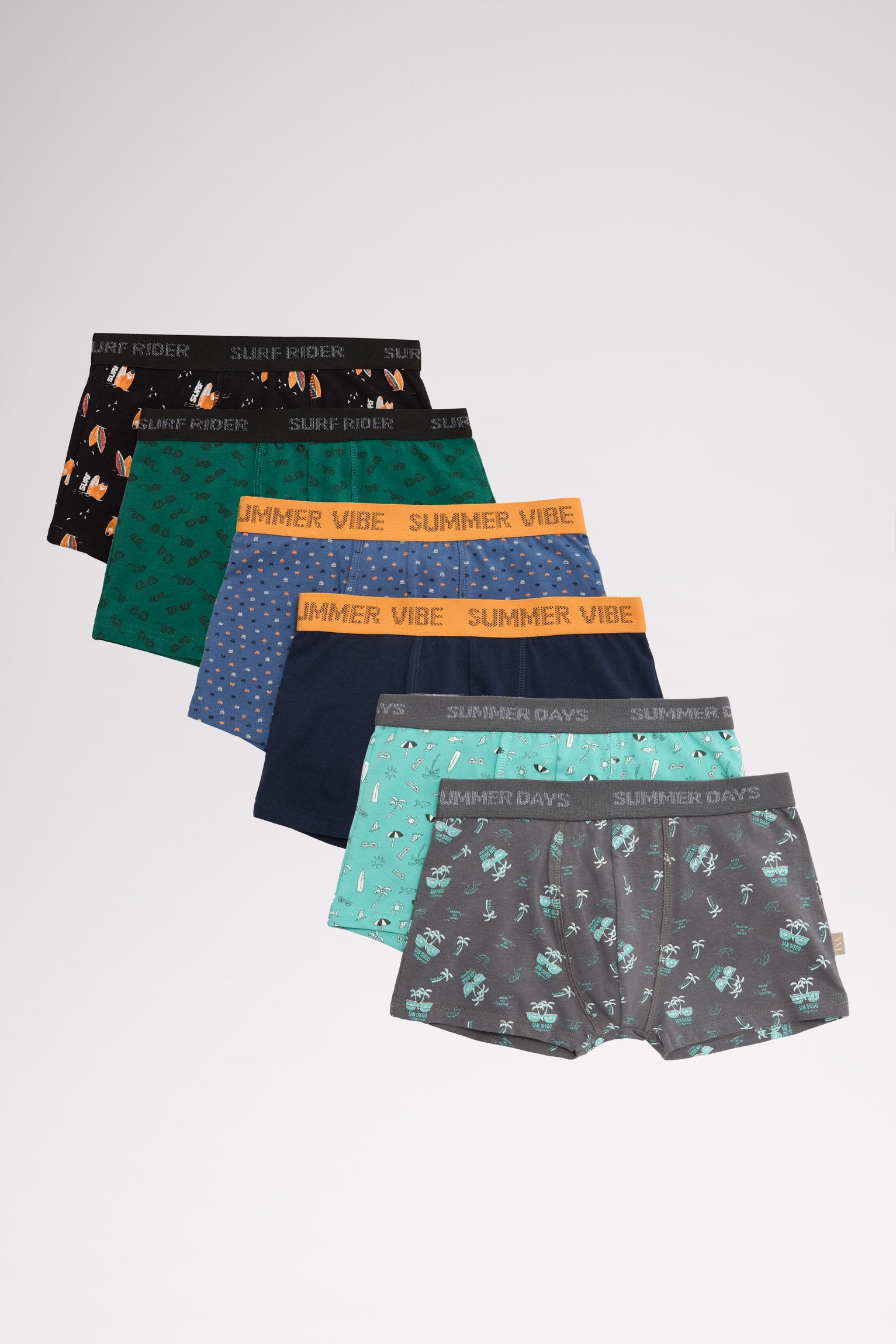 Confezione da 6 boxer per ragazzi con stampe assortite