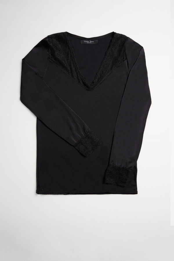 19149-camiseta-lencera-manga-larga-ysabelmora - Negro