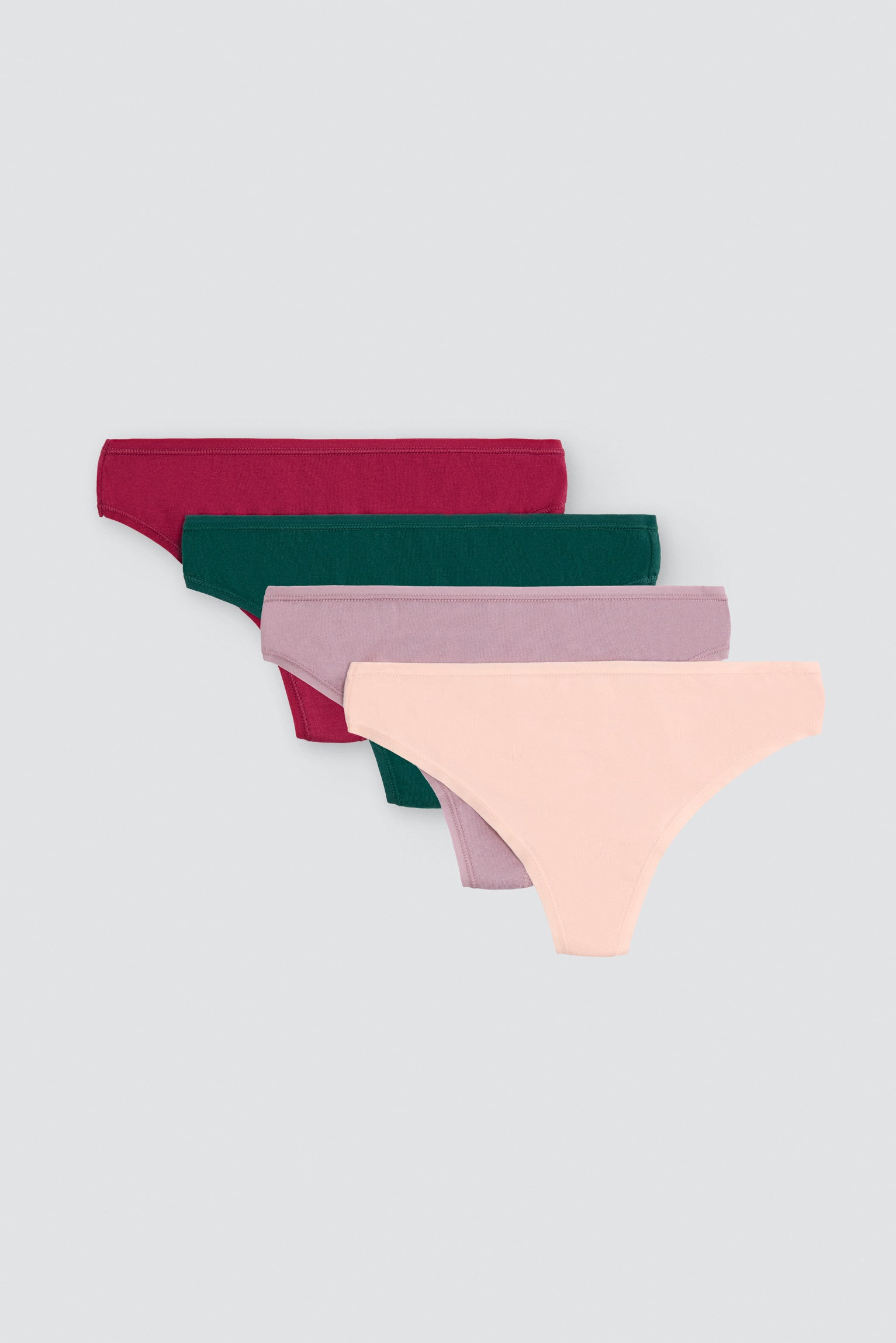 Pack de 4 perizomi basici de algodón colores