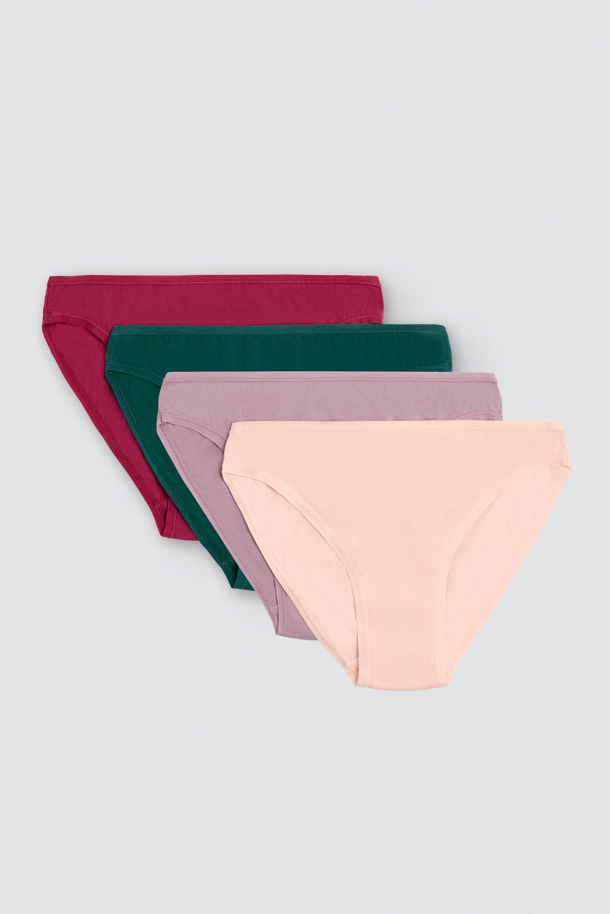 Pack de 4 slip mini básicas de algodón colores