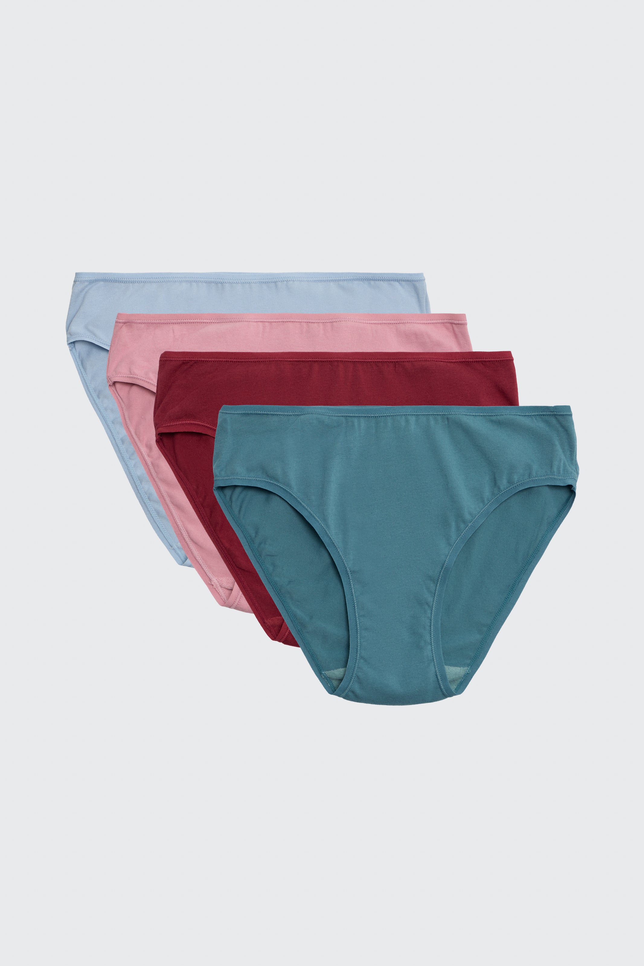 Confezione da 4 mutandine midi basic in cotone