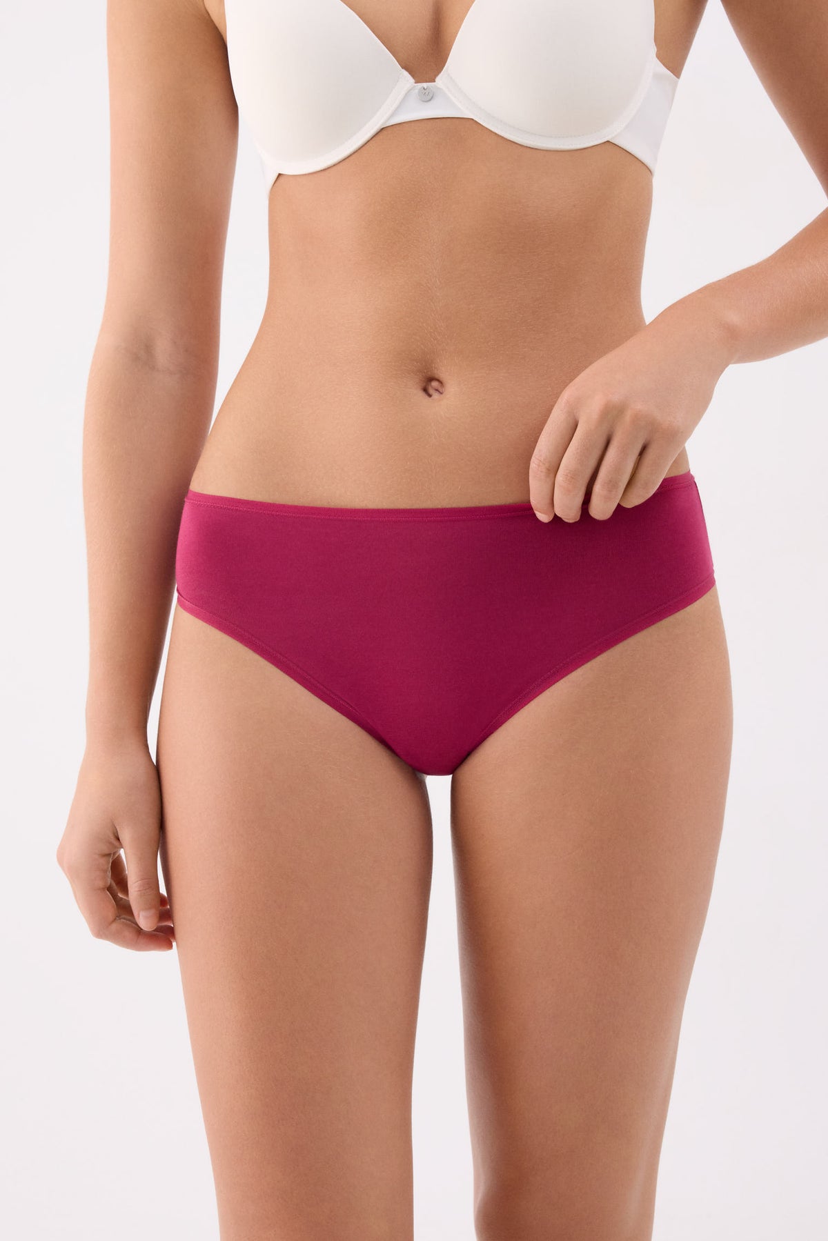 Pack de 4 slip midi básicas de algodón colores