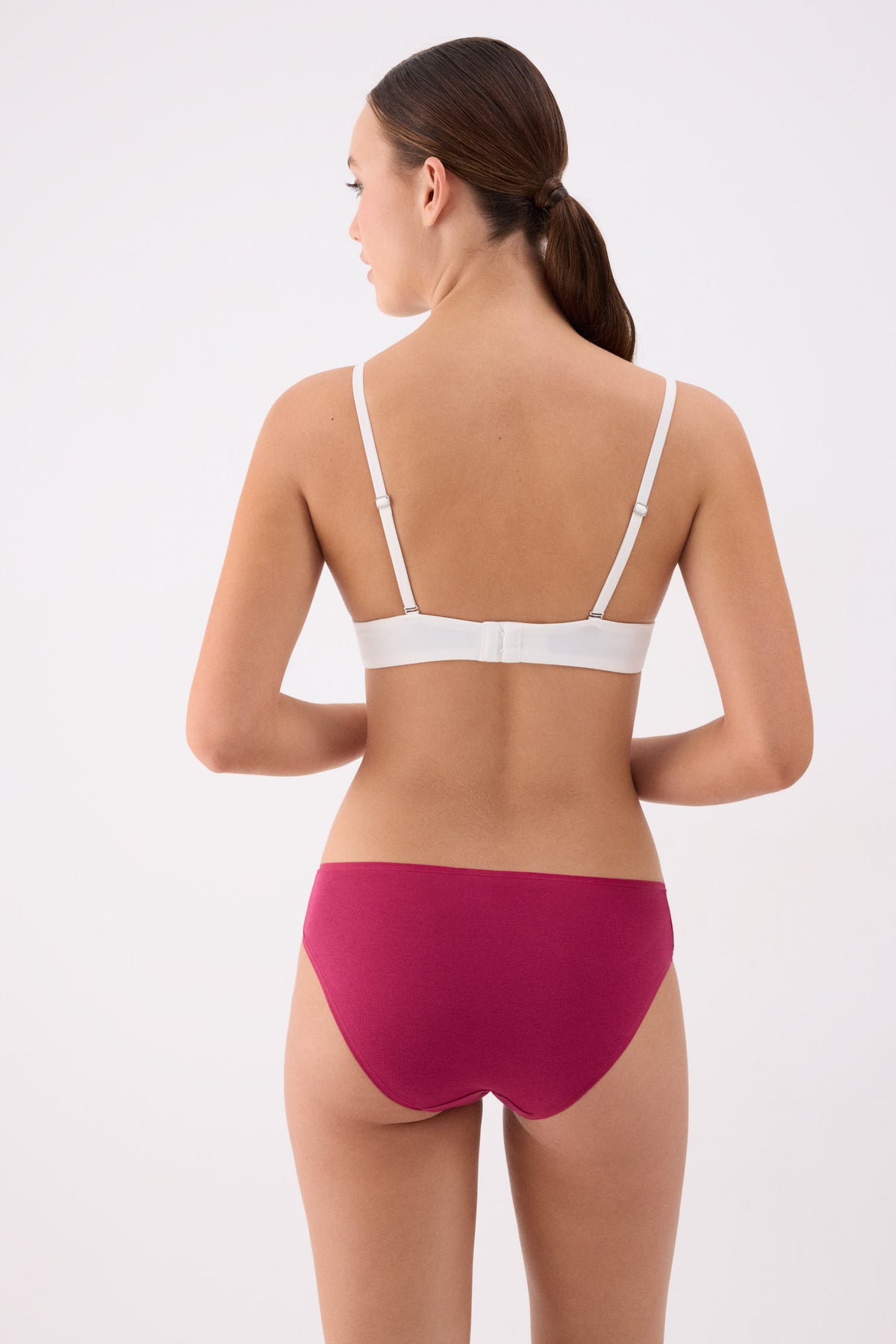 Pack de 4 slip midi básicas de algodón colores