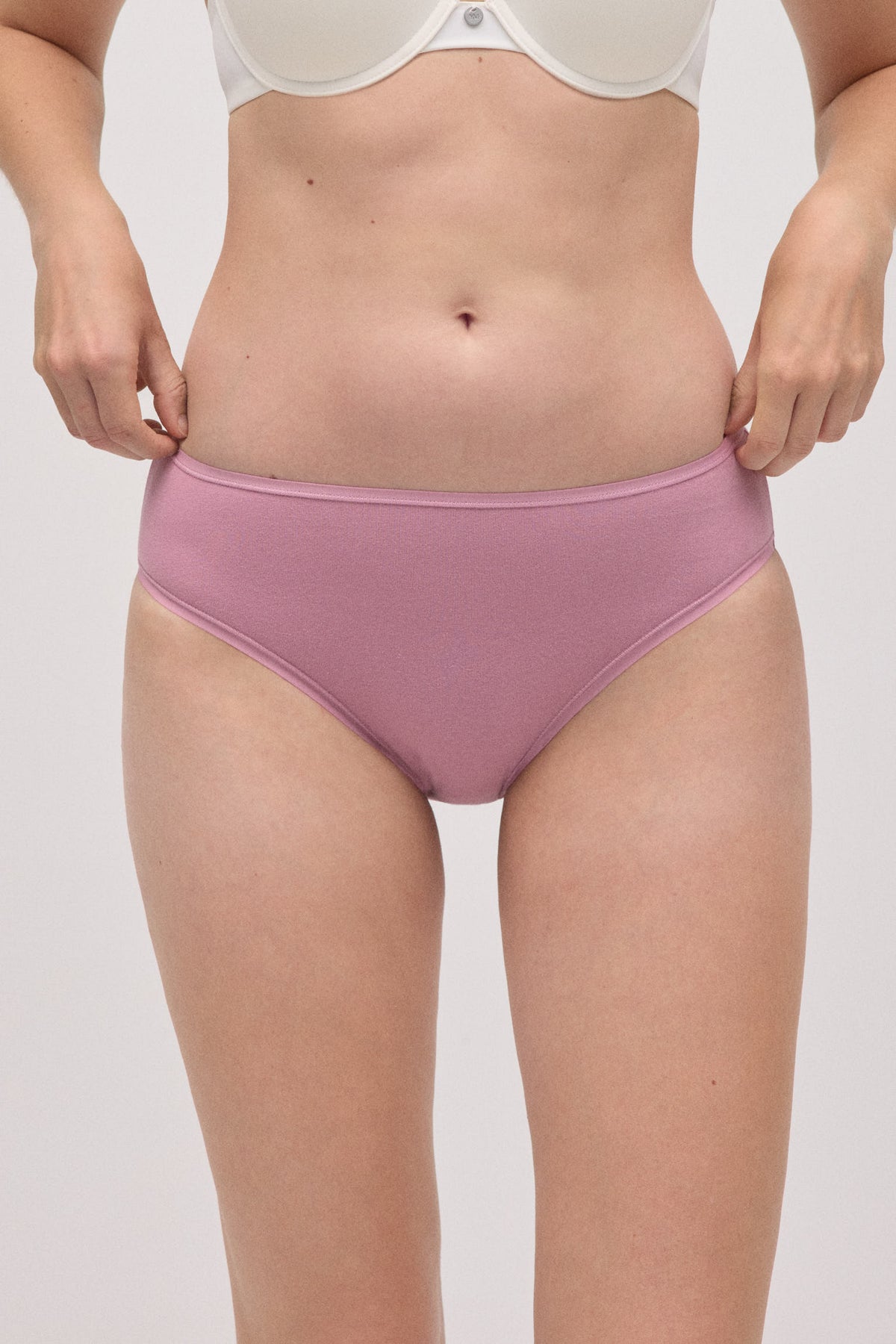 Pack de 4 slip midi básicas de algodón colores